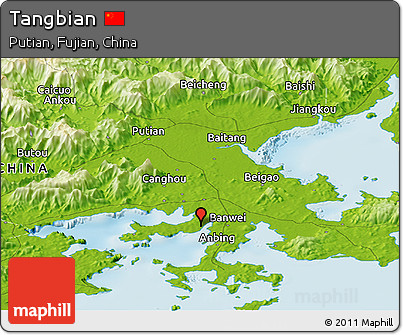 Physical Panoramic Map of Tangbian