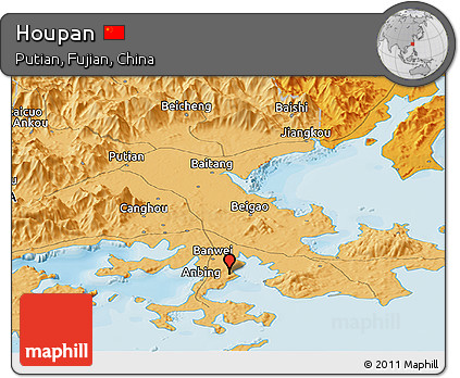 Political Panoramic Map of Houpan