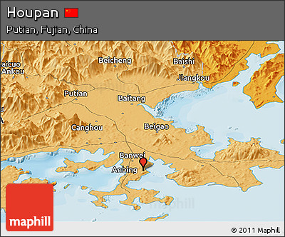 Political Panoramic Map of Houpan