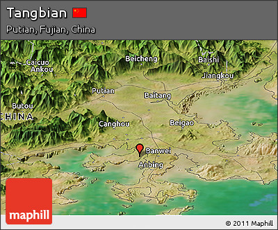 Satellite Panoramic Map of Tangbian