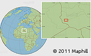 Savanna Style Location Map of the area around 25° 22' 6" N, 11° 7' 30" E