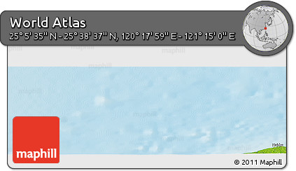 Physical Panoramic Map of the Area around 25° 22' 6" N, 120° 46' 30" E