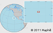 Gray Location Map of the area around 25° 22' 6" N, 121° 28' 29" W