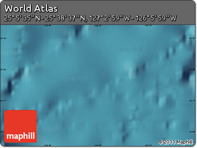 Satellite Map of the Area around 25° 22' 6" N, 126° 34' 29" W