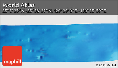 Physical Panoramic Map of the Area around 25° 22' 6" N, 130° 7' 30" E