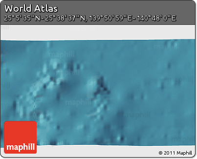 Satellite 3D Map of the Area around 25° 22' 6" N, 140° 19' 29" E