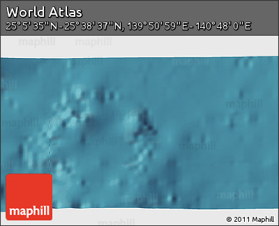 Satellite 3D Map of the Area around 25° 22' 6" N, 140° 19' 29" E