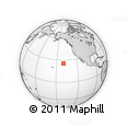 Outline Map of the Area around 25° 22' 6" N, 140° 10' 30" W, rectangular outline
