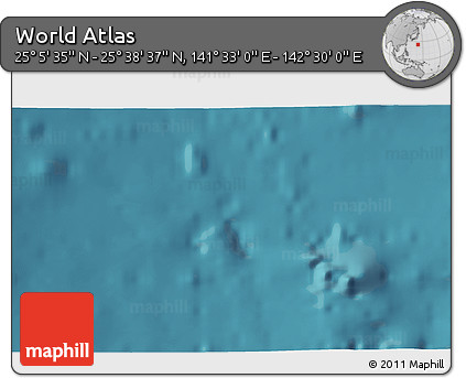 Satellite 3D Map of the Area around 25° 22' 6" N, 142° 1' 30" E