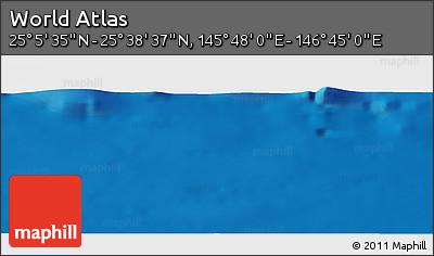 Physical Panoramic Map of the Area around 25° 22' 6" N, 146° 16' 30" E