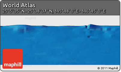 Physical Panoramic Map of the Area around 25° 22' 6" N, 146° 16' 30" E