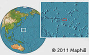 Satellite Location Map of the area around 25° 22' 6" N, 150° 31' 30" E