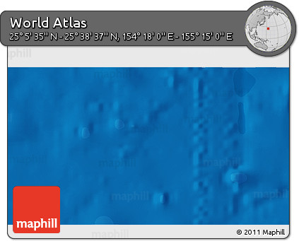 Political 3D Map of the Area around 25° 22' 6" N, 154° 46' 30" E