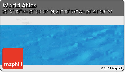 Shaded Relief Panoramic Map of the Area around 25° 22' 6" N, 21° 10' 29" W