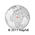Outline Map of the Area around 25° 22' 6" N, 23° 52' 30" E, rectangular outline