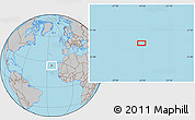 Gray Location Map of the area around 25° 22' 6" N, 24° 34' 30" W