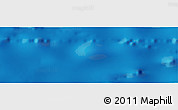 Shaded Relief Panoramic Map of the area around 25° 22' 6" N, 27° 7' 30" W