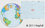 Political Location Map of the area around 25° 22' 6" N, 31° 22' 30" W