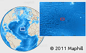 Shaded Relief Location Map of the area around 25° 22' 6" N, 31° 22' 30" W