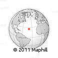 Outline Map of the Area around 25° 22' 6" N, 39° 52' 30" W, rectangular outline
