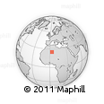 Outline Map of the Area around 25° 22' 6" N, 3° 28' 30" E, rectangular outline
