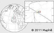 Blank Location Map of the area around 25° 22' 6" N, 4° 10' 30" W
