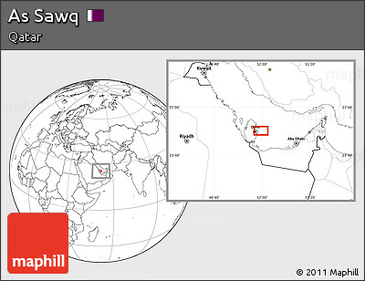 Blank Location Map of As Sawq