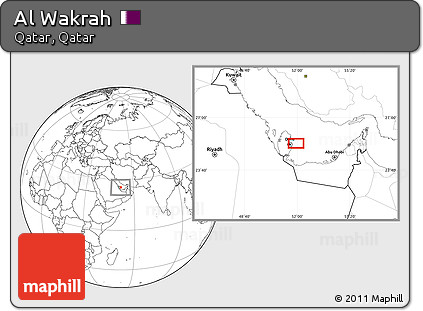 Blank Location Map of Al Wakrah