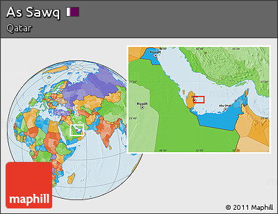 Political Location Map of As Sawq
