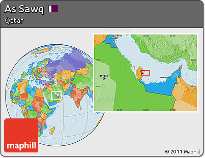 Political Location Map of As Sawq