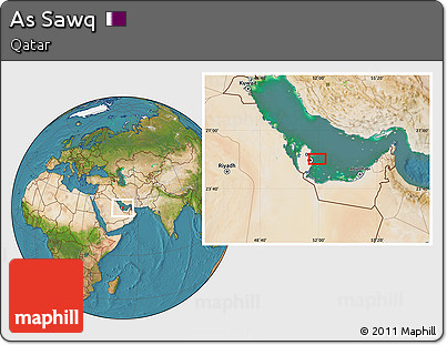 Satellite Location Map of As Sawq