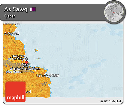 Political Panoramic Map of As Sawq