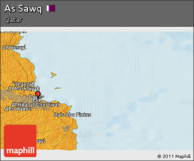 Political Panoramic Map of As Sawq