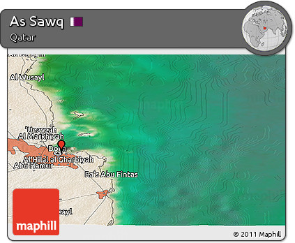 Satellite Panoramic Map of As Sawq