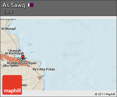 Shaded Relief Panoramic Map of As Sawq