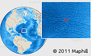 Shaded Relief Location Map of the area around 25° 22' 6" N, 53° 28' 30" W
