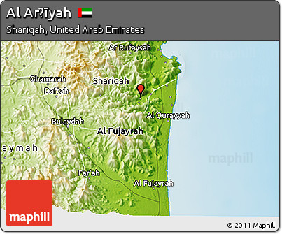 Physical 3D Map of Al Arḑīyah