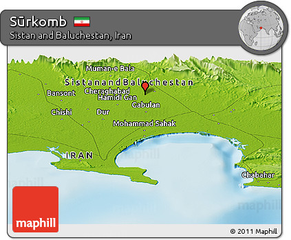 Physical Panoramic Map of Sūrkomb