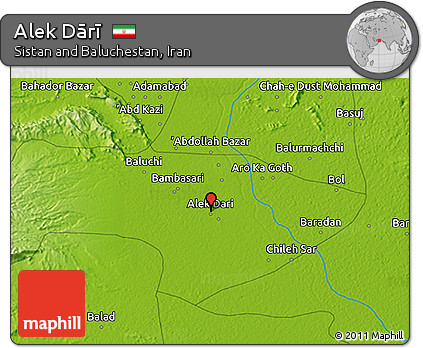 Physical 3D Map of Alek Dārī