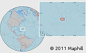 Gray Location Map of the area around 25° 22' 6" N, 65° 22' 30" W, hill shading