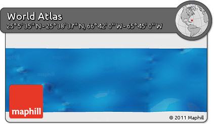 Physical Panoramic Map of the Area around 25° 22' 6" N, 66° 13' 29" W