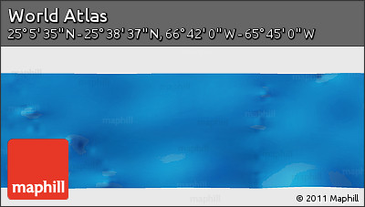 Physical Panoramic Map of the Area around 25° 22' 6" N, 66° 13' 29" W