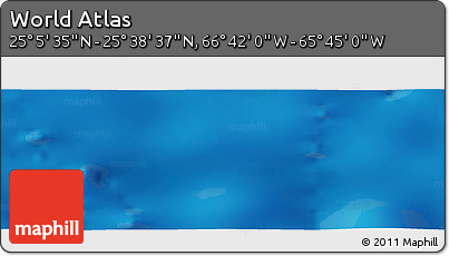 Physical Panoramic Map of the Area around 25° 22' 6" N, 66° 13' 29" W