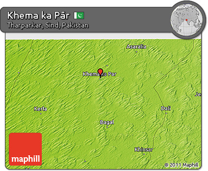 Physical 3D Map of Khema Ka Pār