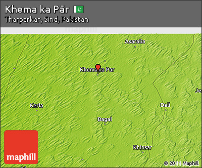 Physical 3D Map of Khema Ka Pār