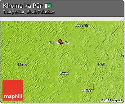 Physical 3D Map of Khema Ka Pār