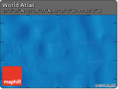 Physical Map of the Area around 25° 22' 6" N, 72° 10' 30" W