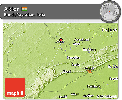 Physical 3D Map of Akior