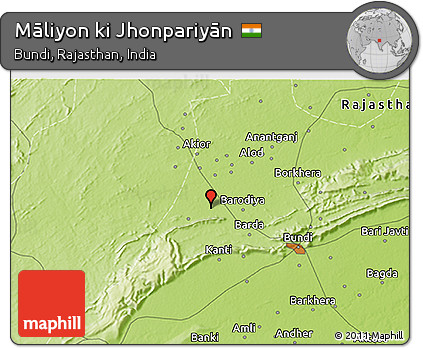 Physical 3D Map of Māliyon Ki Jhonpariyān