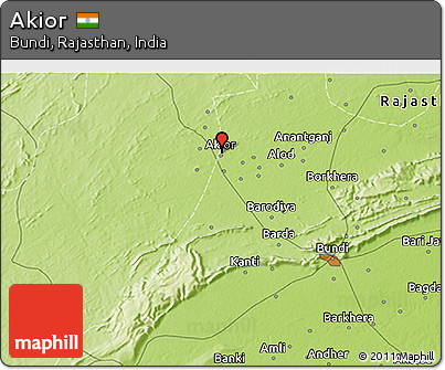 Physical 3D Map of Akior